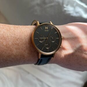 MVMT Elegant Black and Gold Watch